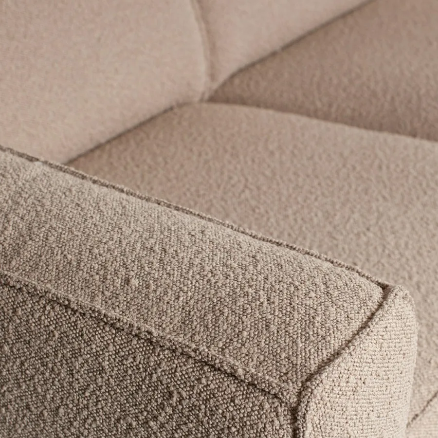Woood Statement 3-zits bank 230 cm bouclé beige Best