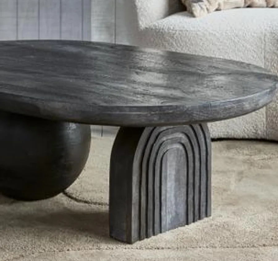 Woood Steppe Salontafel Mango Hout Zwart Discount