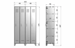 Woood Stijn Hoog 2drs Lockerkast Steel Grey [fsc] New