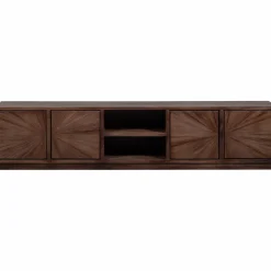 Woood Sun tv meubel met open vak recycled teak bruin New