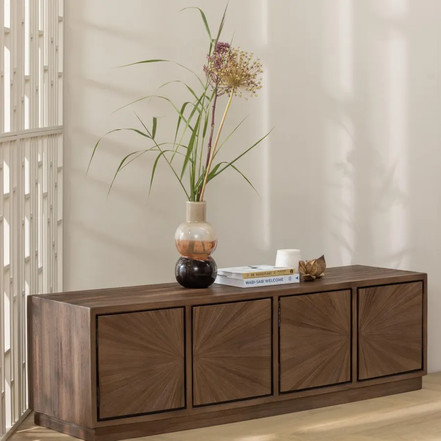 Woood Sun tv meubel recycled teak bruin