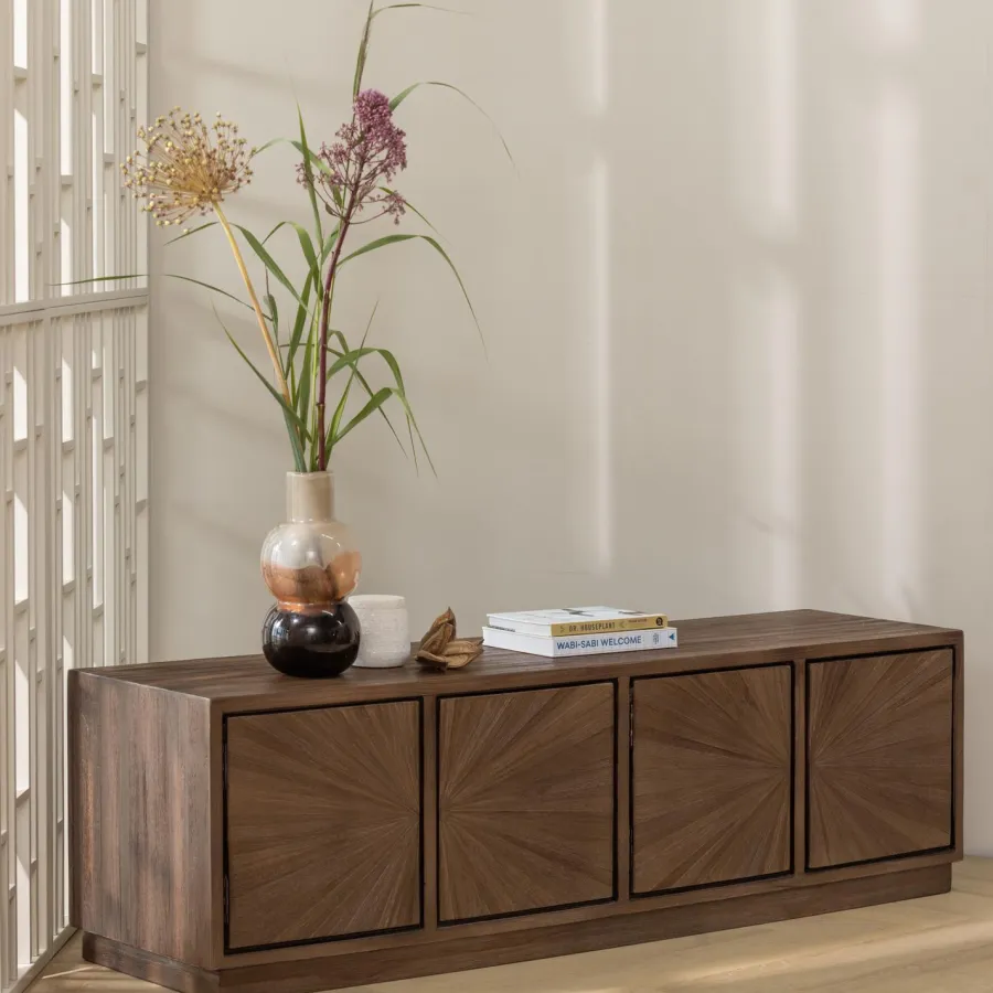 Woood Sun tv meubel recycled teak bruin