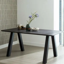Woood Tablo eettafel afgerond vingerlas 160x90cm mystic brown [fsc] Outlet