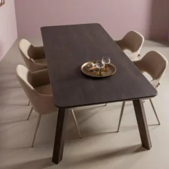 Woood Tablo eettafel afgerond vingerlas 200x90cm mystic brown [fsc] Hot