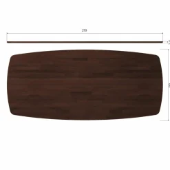 Woood Tablo eettafel deens ovaal vl 220x100cm mystic brown [fsc] Clearance