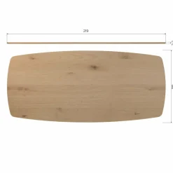 Woood Tablo eettafel deens ovaal dl 220x100cm transparant [fsc] New