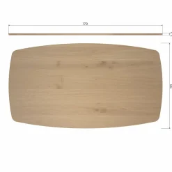 Woood Tablo eettafel deens ovaal dl 180x100cm transparant [fsc] Clearance
