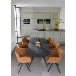 Woood Tablo eettafel ovaal vingerlas 220x90cm mystic brown [fsc] Clearance