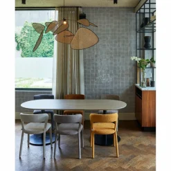 Woood Tablo eettafel ovaal vingerlas 220x90cm pebble grey/zwart [fsc] Sale
