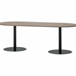 Woood Tablo eettafel ovaal vingerlas 220x90cm pebble grey/zwart [fsc] Sale