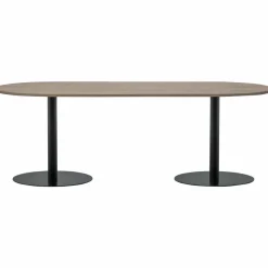 Woood Tablo eettafel ovaal vingerlas 220x90cm pebble grey/zwart [fsc] Sale