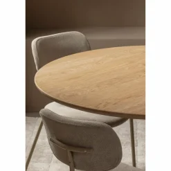 Woood Tablo eettafel rond vingerlas 120cm transparant [fsc]