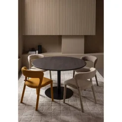 Woood Tablo eettafel rond vingerlas Ø120cm mystic brown [fsc] Hot