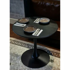 Woood Tablo eettafel rond vingerlas o80cm blacknight [fsc] New