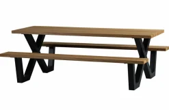 Woood Tablo Outdoor Picknicktafel Naturel Met X-poot Metaal [fsc] Discount