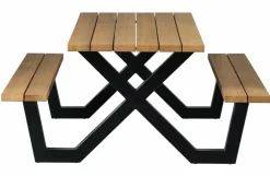 Woood Tablo Outdoor Picknicktafel Naturel Met X-poot Metaal [fsc] Discount