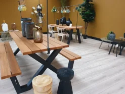 Woood Tablo Outdoor Picknicktafel Naturel Met X-poot Metaal [fsc] Discount