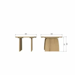 Woood Tablo Salontafel 60 Cm Eiken Blacknight [fsc] Best