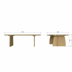 Woood Tablo Salontafel 110 Cm Eiken Blacknight [fsc] Best