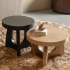 Woood Tala bijzettafel mdf fineer zwart ø45cm New