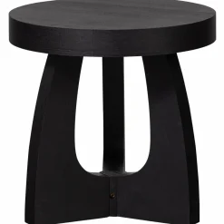 Woood Tala bijzettafel mdf fineer zwart ø45cm New