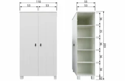 Woood Ties Kast Grenen Wit [fsc] Discount