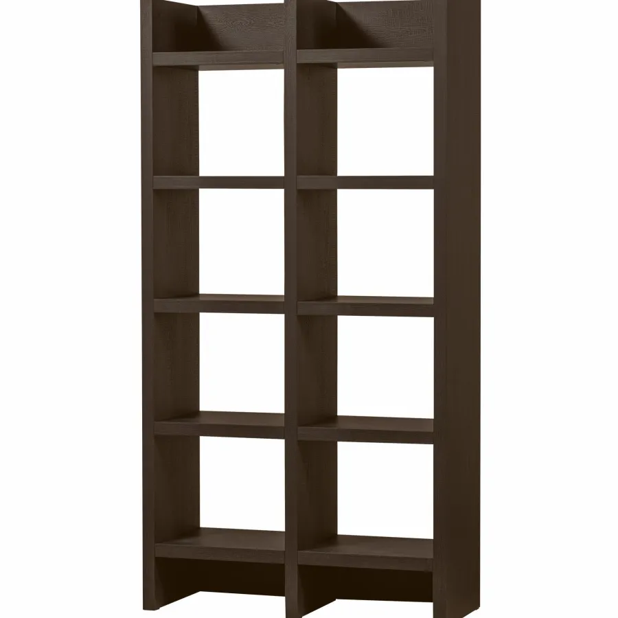 Woood Timo open kast mdf donkerbruin 195x100x40cm Discount