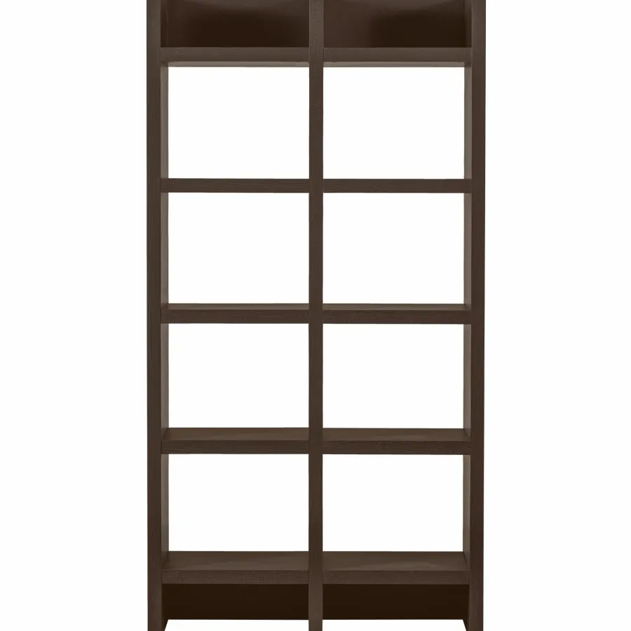 Woood Timo open kast mdf donkerbruin 195x100x40cm Discount