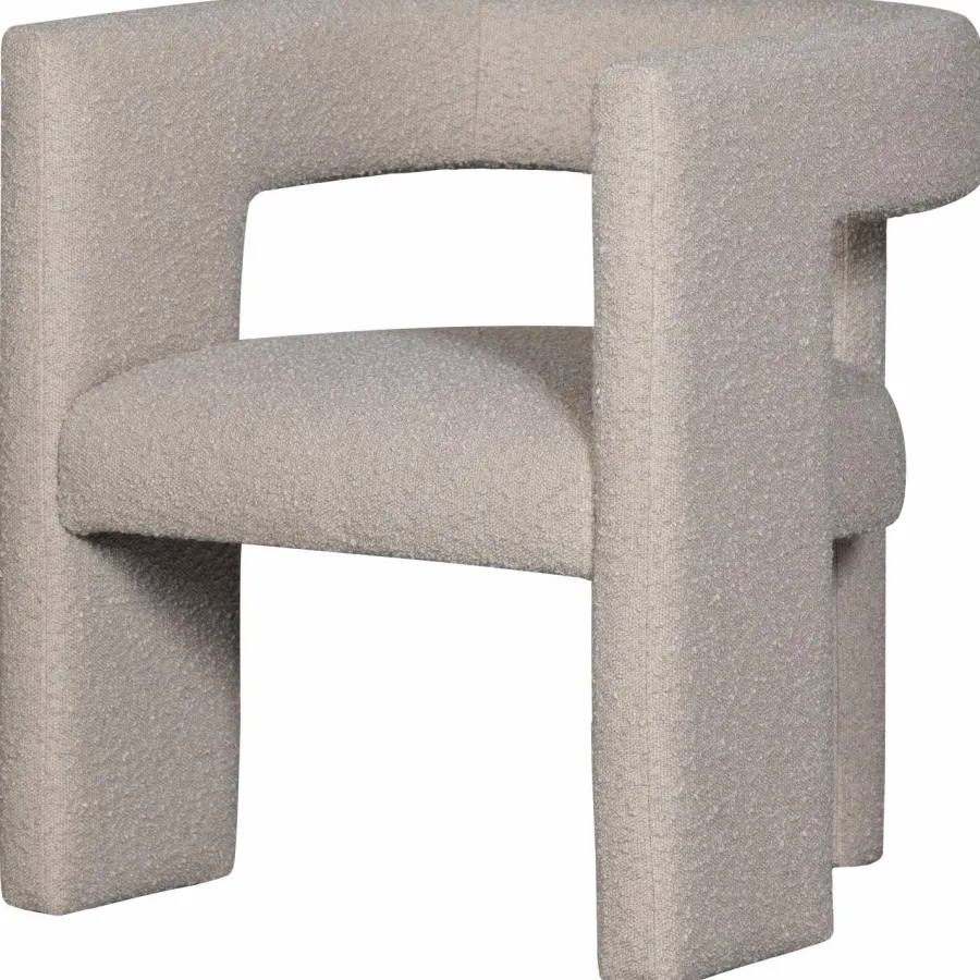 Woood TIWA fauteuil boucle beige New