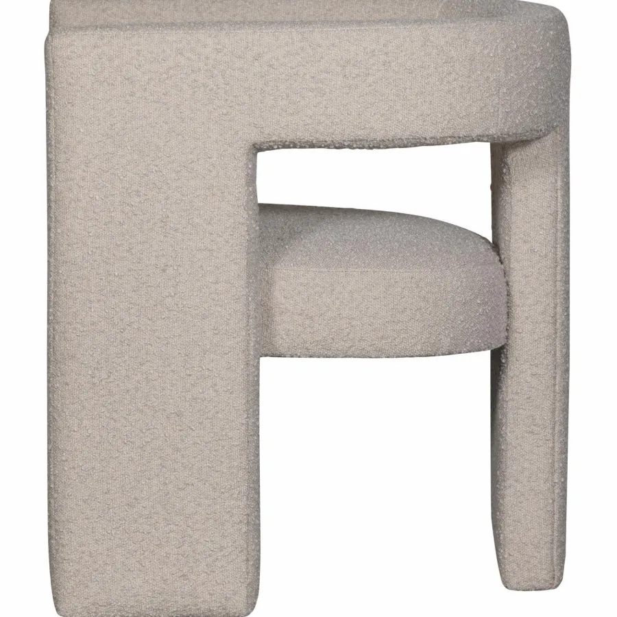 Woood TIWA fauteuil boucle beige New