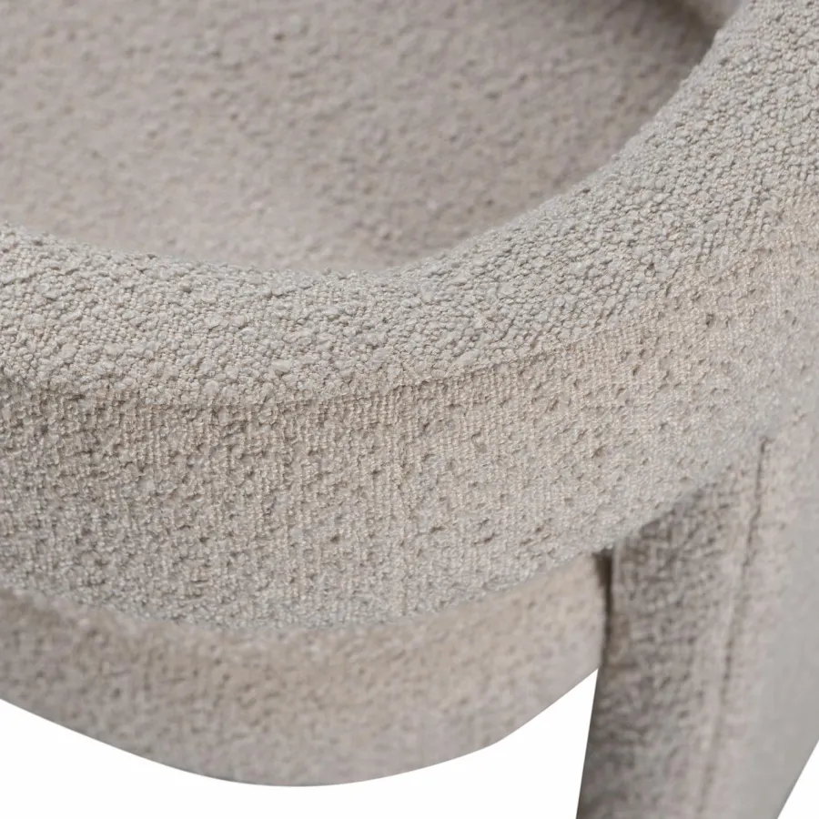 Woood TIWA fauteuil boucle beige New