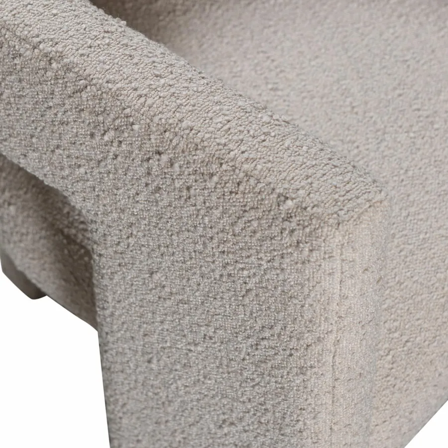 Woood TIWA fauteuil boucle beige New