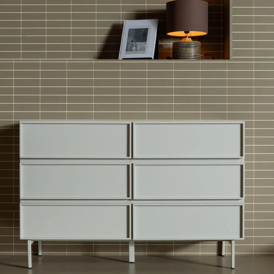 Woood Tours Ladekast 6 Lades Melamine/Mdf Zand Online