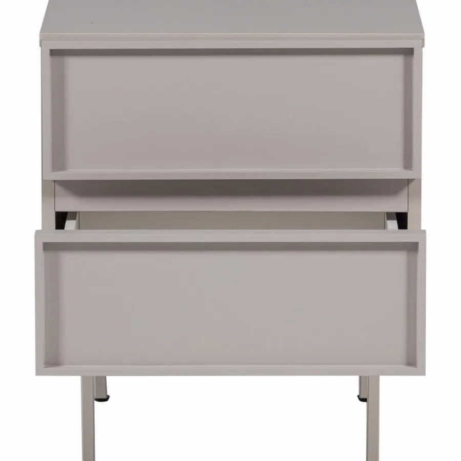 Woood Tours Ladekast/Nachtkastje 2 Lades Melamine/Mdf Zand Best