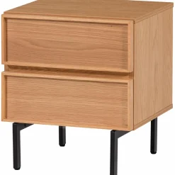 Woood Tours Ladekast/Nachtkastje 2 Lades Melamine/Mdf Naturel Discount