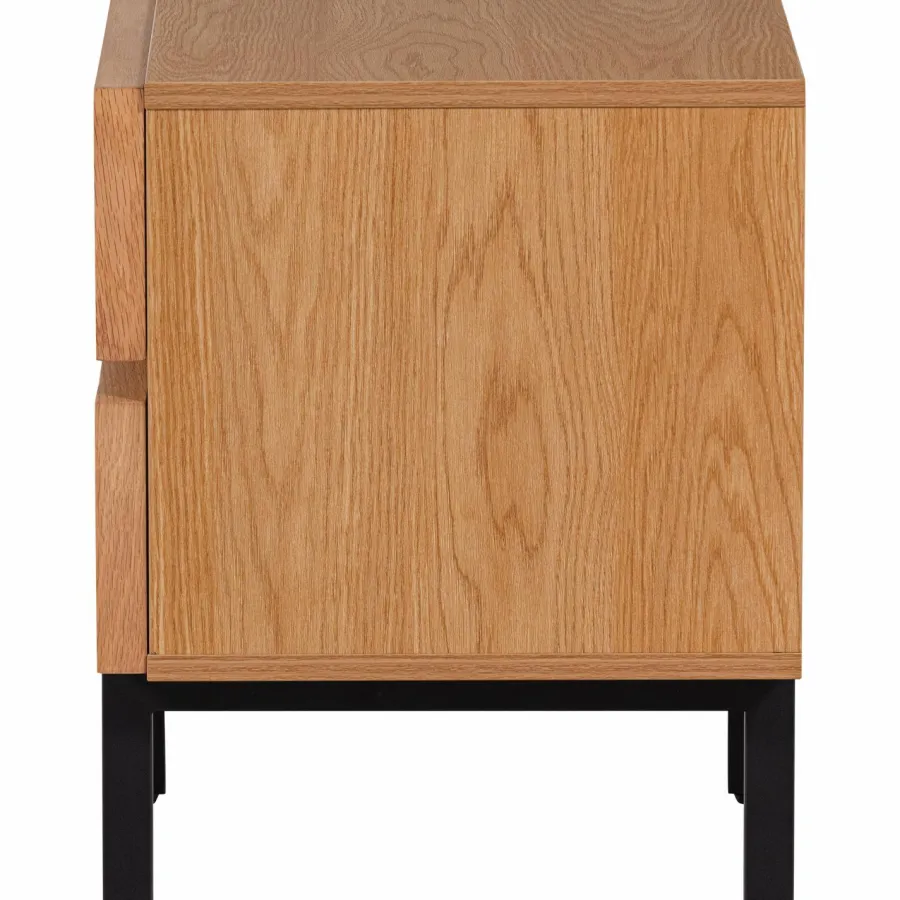 Woood Tours Ladekast/Nachtkastje 2 Lades Melamine/Mdf Naturel Discount