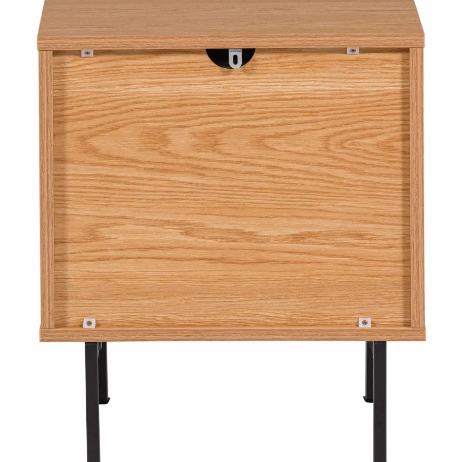 Woood Tours Ladekast/Nachtkastje 2 Lades Melamine/Mdf Naturel Discount