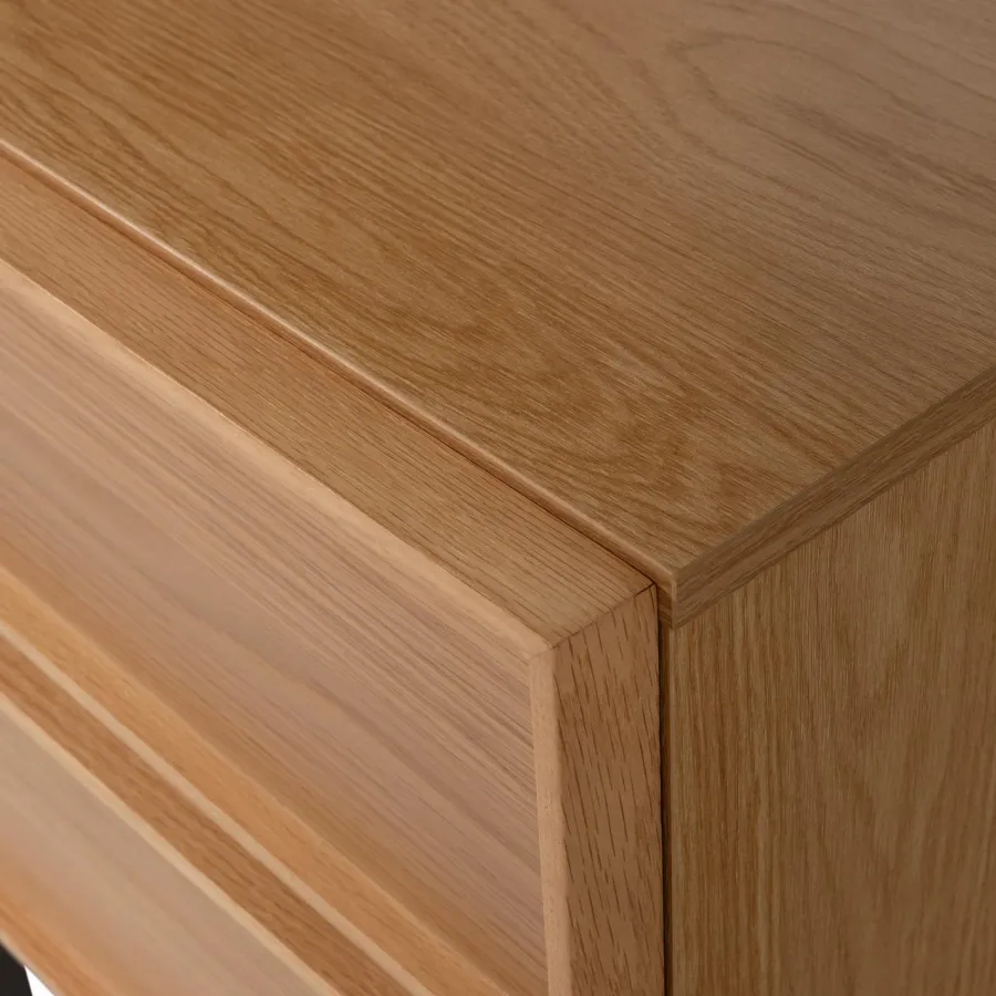 Woood Tours Ladekast/Nachtkastje 2 Lades Melamine/Mdf Naturel Discount