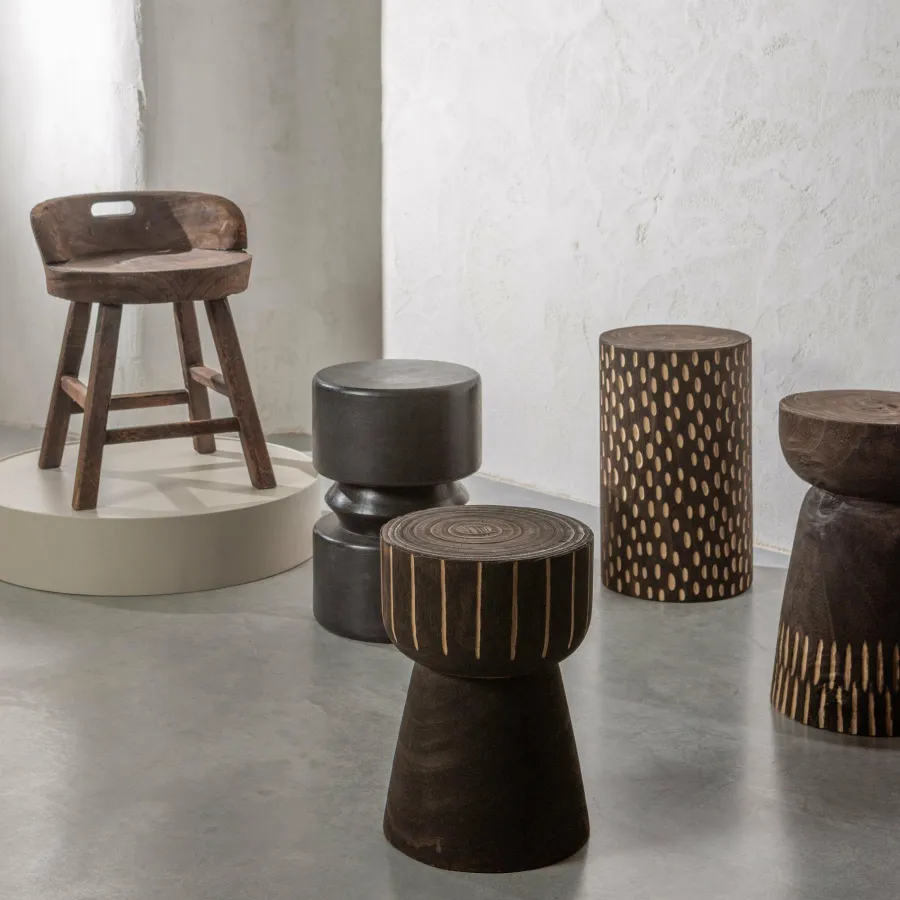 Woood Tuve bijzettafel hout bruin/zwart Sale