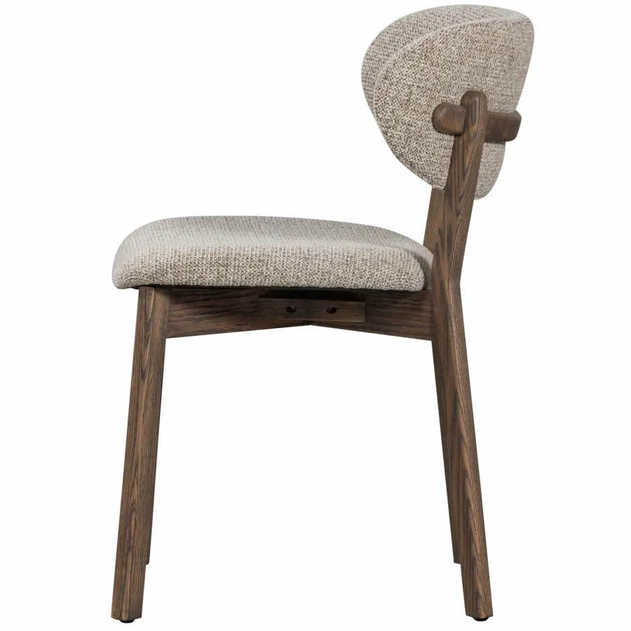 Woood Udar eetkamerstoel met houten frame donkerbruin Outlet