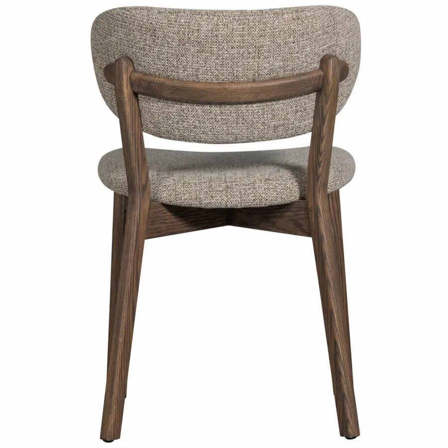 Woood Udar eetkamerstoel met houten frame donkerbruin Outlet