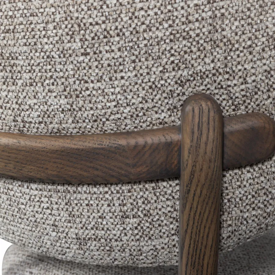 Woood Udar eetkamerstoel met houten frame donkerbruin Outlet