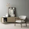 Woood Udar fauteuil met houten frame donkerbruin Clearance