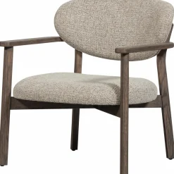 Woood Udar fauteuil met houten frame donkerbruin Clearance
