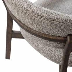 Woood Udar fauteuil met houten frame donkerbruin Clearance