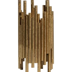 Woood Uneven waxinehouder metaal antique brass 24cm Discount