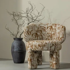 Woood Upke fauteuil met dessin naturel/bruin Best