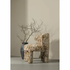 Woood Upke fauteuil met dessin naturel/bruin Best