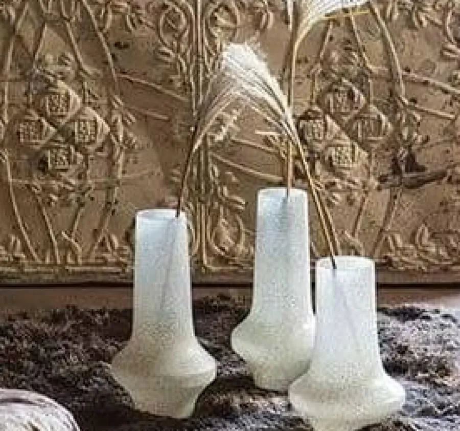 Woood Vaas Mid Century Glas jade groen - 2 maten New