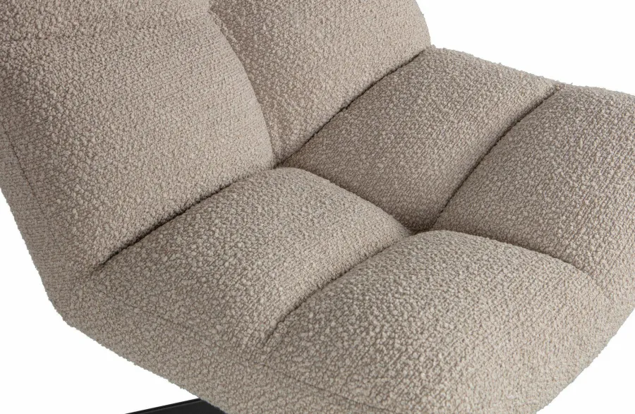 Woood Vinny Draaifauteuil bouclé Zand Clearance